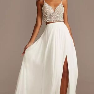David's Bridal Two Piece Dress
